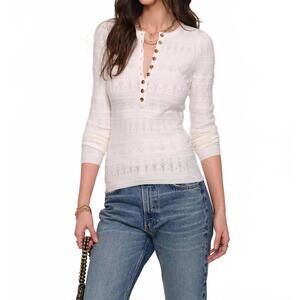 NEW HEARTLOOM daisy long sleeve top in ivory